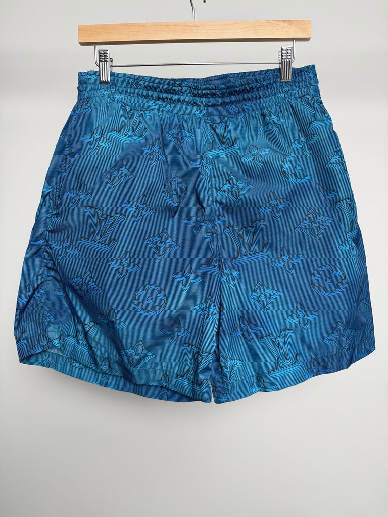 Preowned Louis Vuitton Motion Logo Blue Trunks size M