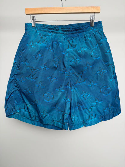 Preowned Louis Vuitton Motion Logo Blue Trunks size M