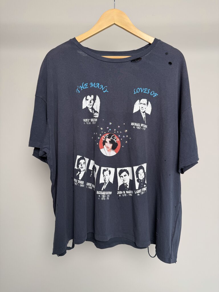 Preowned Palay Dead Presidents Navy Rhinestone Tee size 2XL
