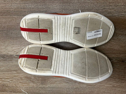 Preowned Prada Cups Orange Patent Sz.8/10M