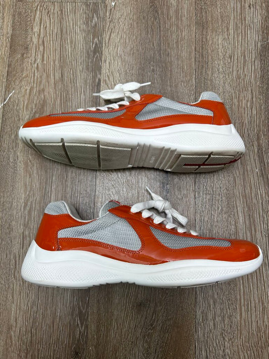 Preowned Prada Cups Orange Patent Sz.8/10M