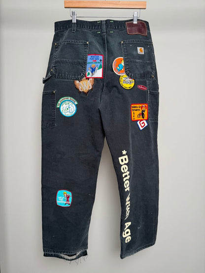 Better With Age Carhartt Patch Pants size 38(fit 36)