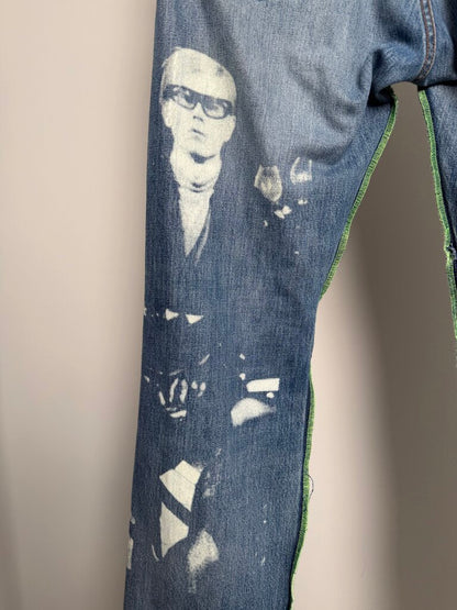 Better With Age Lightwash Derby Pleated Denim size 36x34