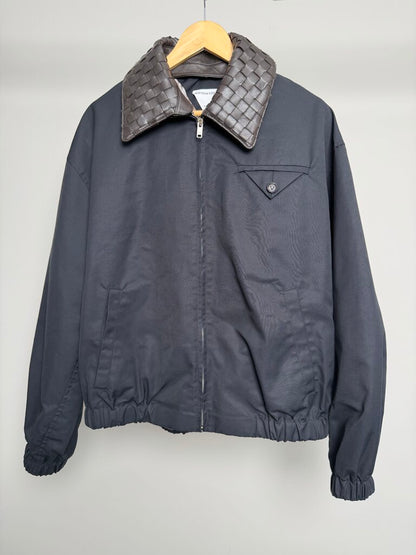Preowned Bottega Venetta Woven Collar Jacket size 48(M)