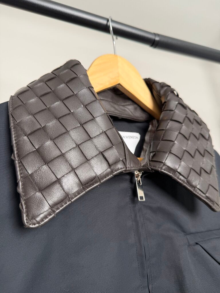 Preowned Bottega Venetta Woven Collar Jacket size 48(M)