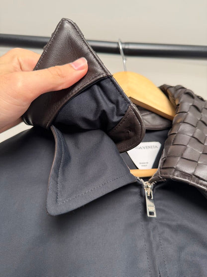 Preowned Bottega Venetta Woven Collar Jacket size 48(M)