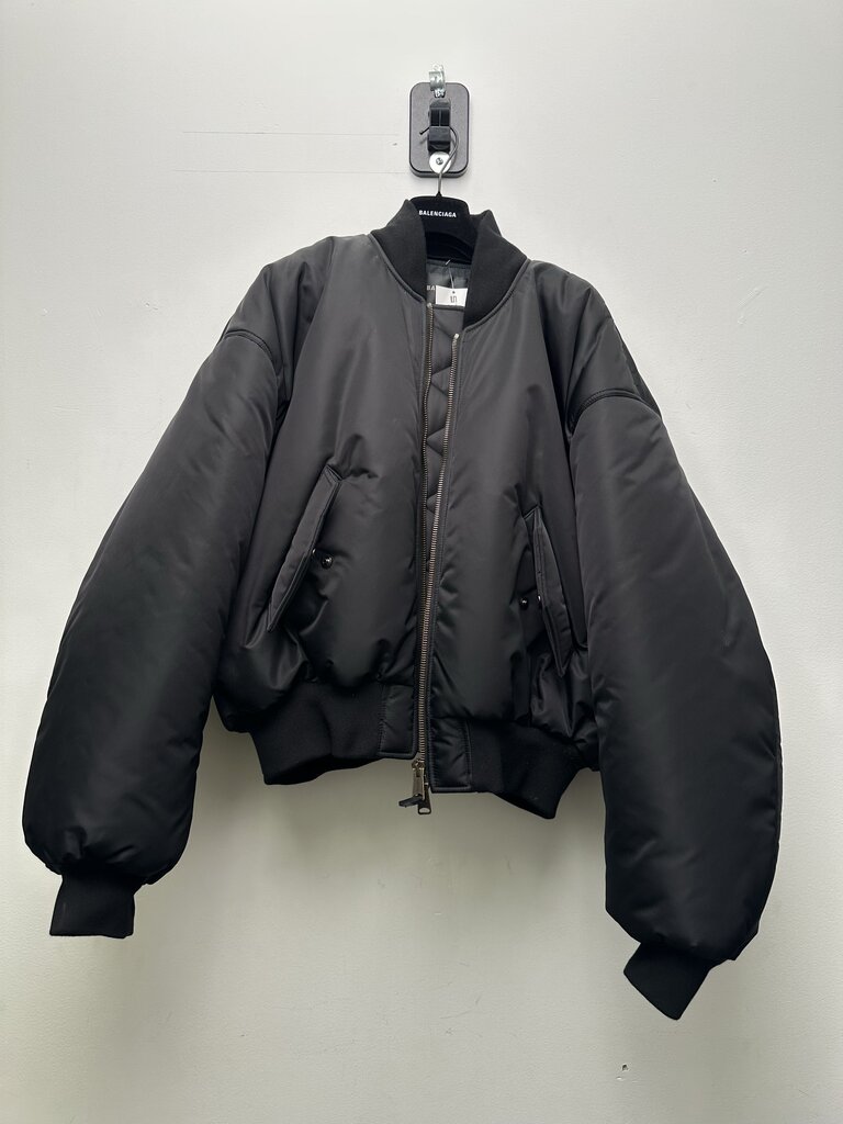 Preowned Balenciaga Black Oversized Bomber sz.S