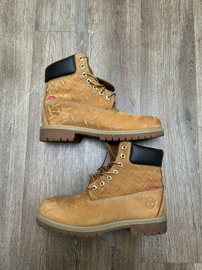 Preowned Supreme Timberland Diamond Plate Wheat Boot sz.9