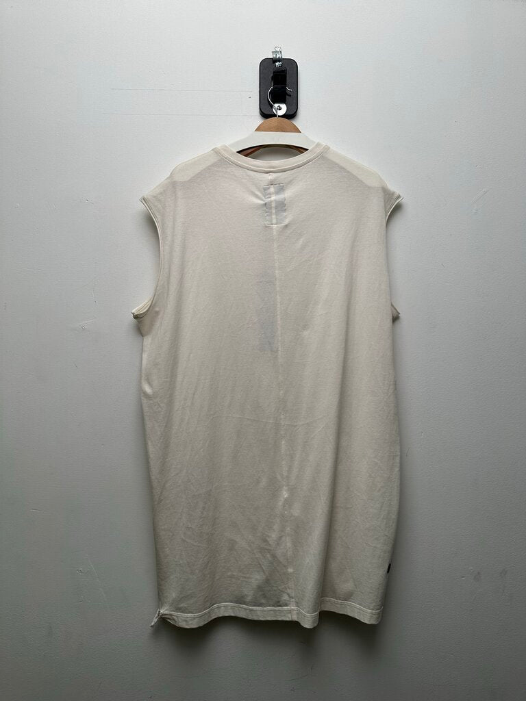 New Rick Owens White Champion Cutoff Tank Sz.Large