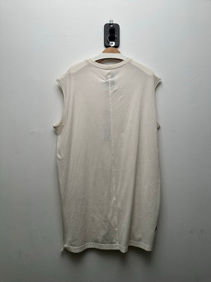 New Rick Owens White Champion Cutoff Tank Sz.Large