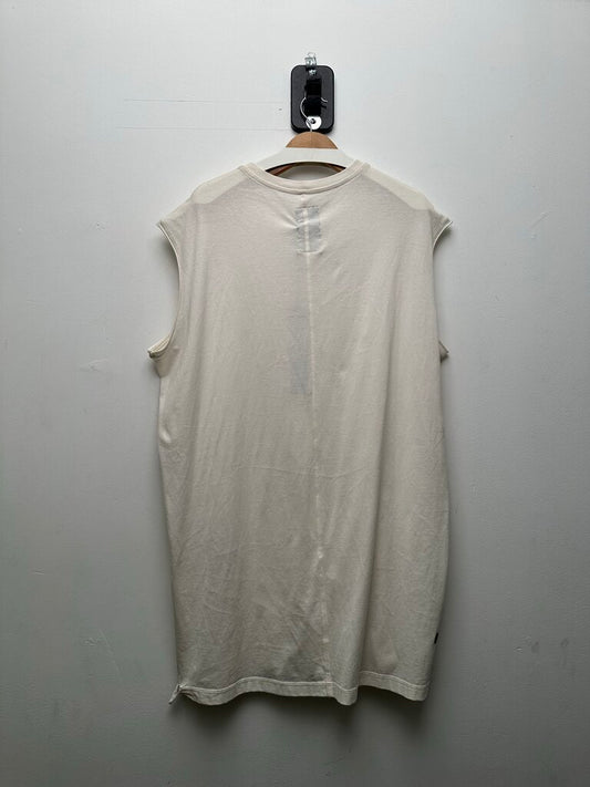 New Rick Owens White Champion Cutoff Tank Sz.Large