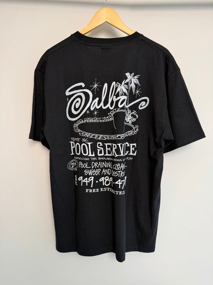New Stussy Pool Service Black Tee size S