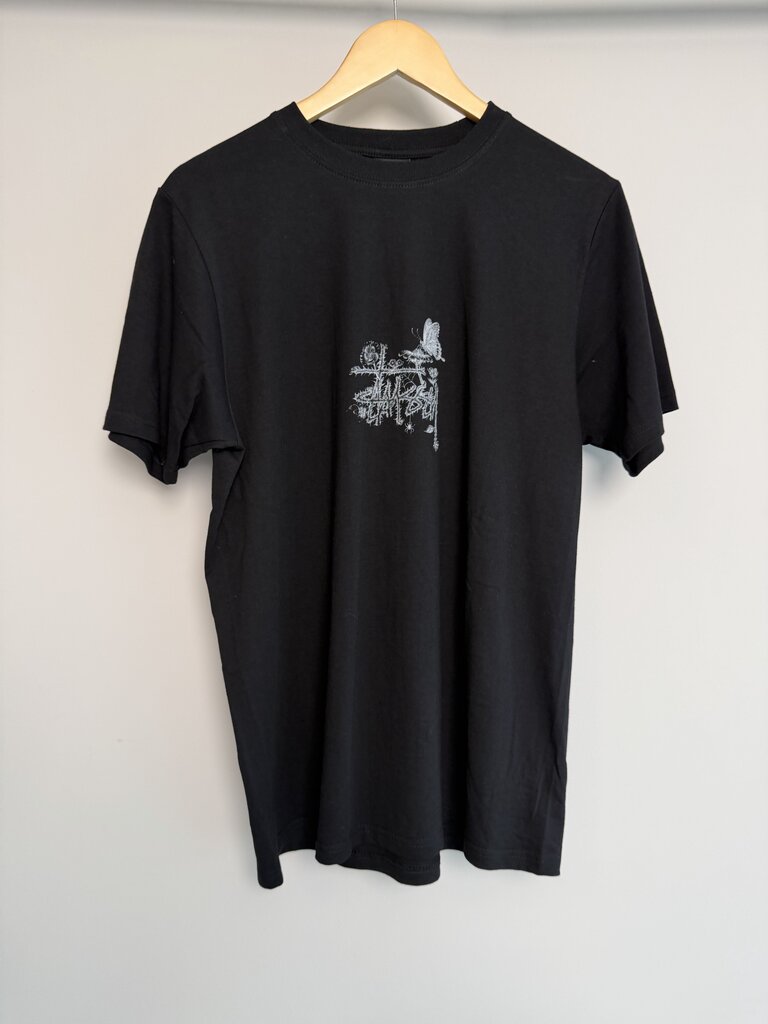 New Stussy Bloom Black Tee size s