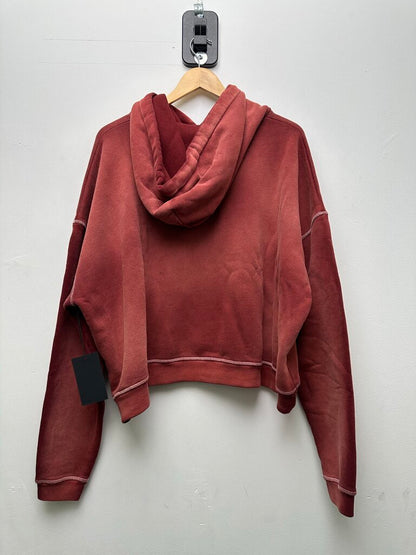 New Gv Gallery Burgundy Blue Spellout Hoodie Sz.Medium