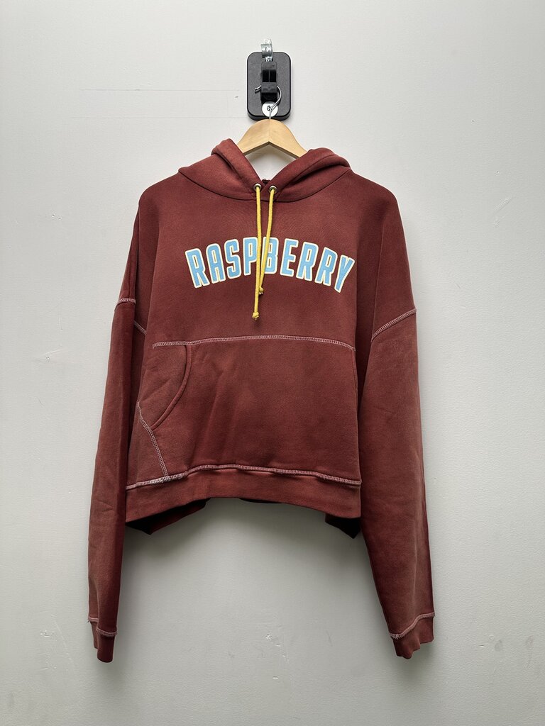 New Gv Gallery Burgundy Blue Spellout Hoodie Sz.Medium
