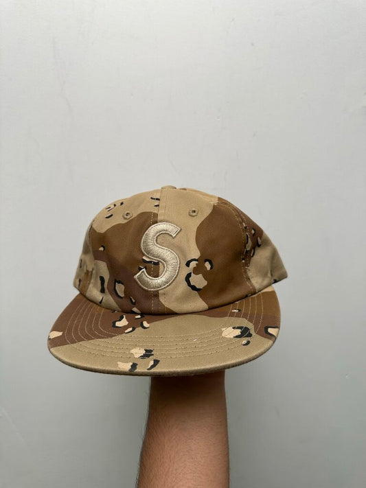 New Supreme S Logo Desert Camo Hat