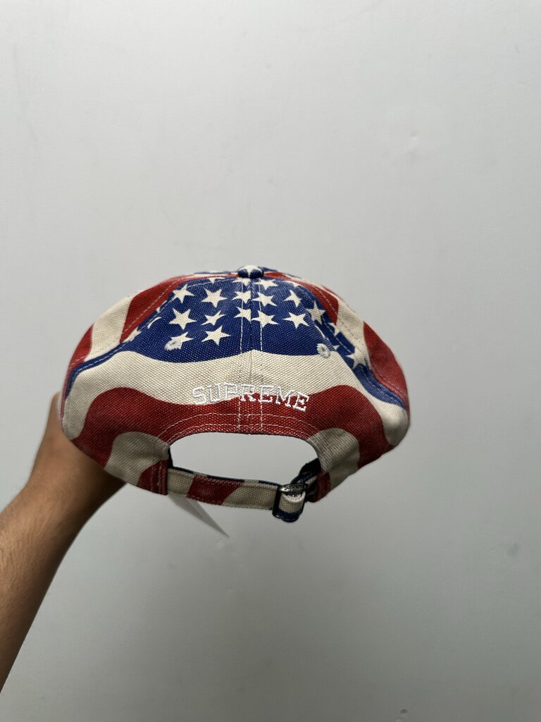 New Supreme American Flag S Logo Hat