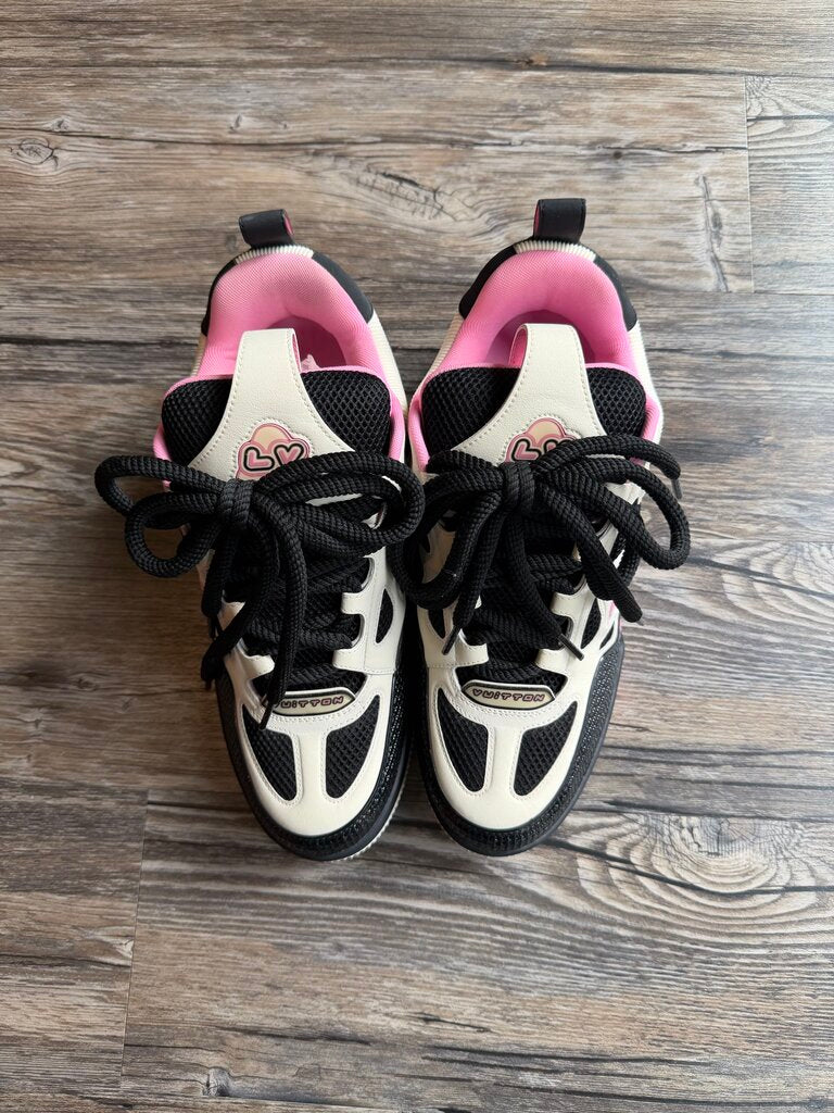 New Louis Vuitton Skate Cream Black Pink size 8LV(10)