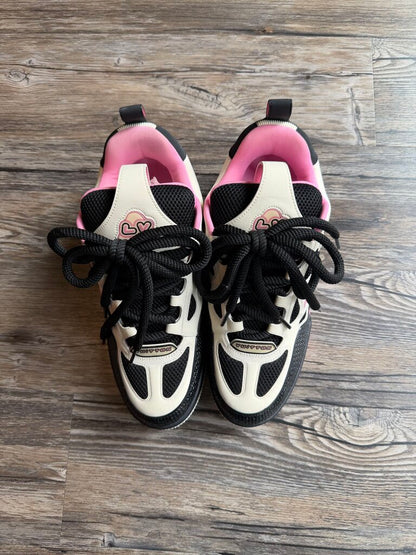 New Louis Vuitton Skate Cream Black Pink size 8LV(10)
