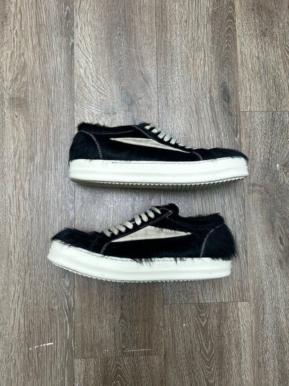 Preowned Rick Owens Mainline Black Mohair Milk Vans sz.42 (No Sole)