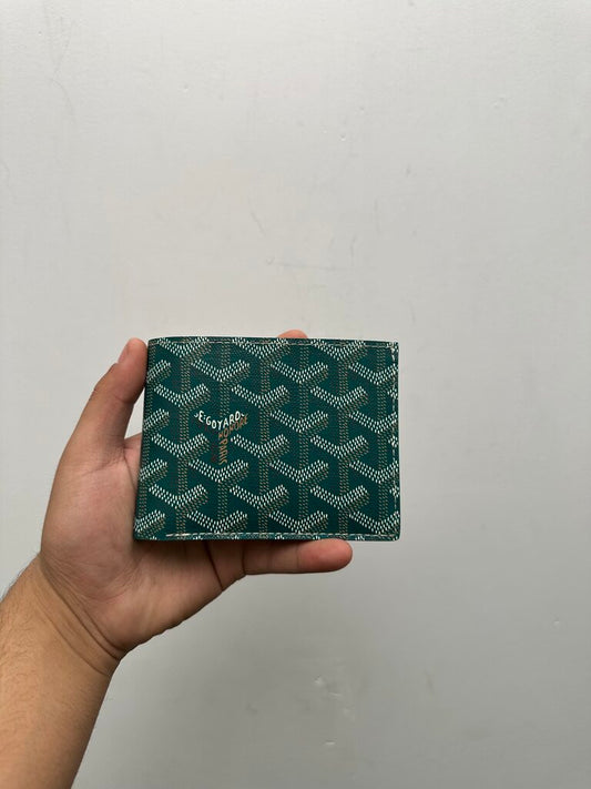 New Goyard Green Victoire Bifold Wallet