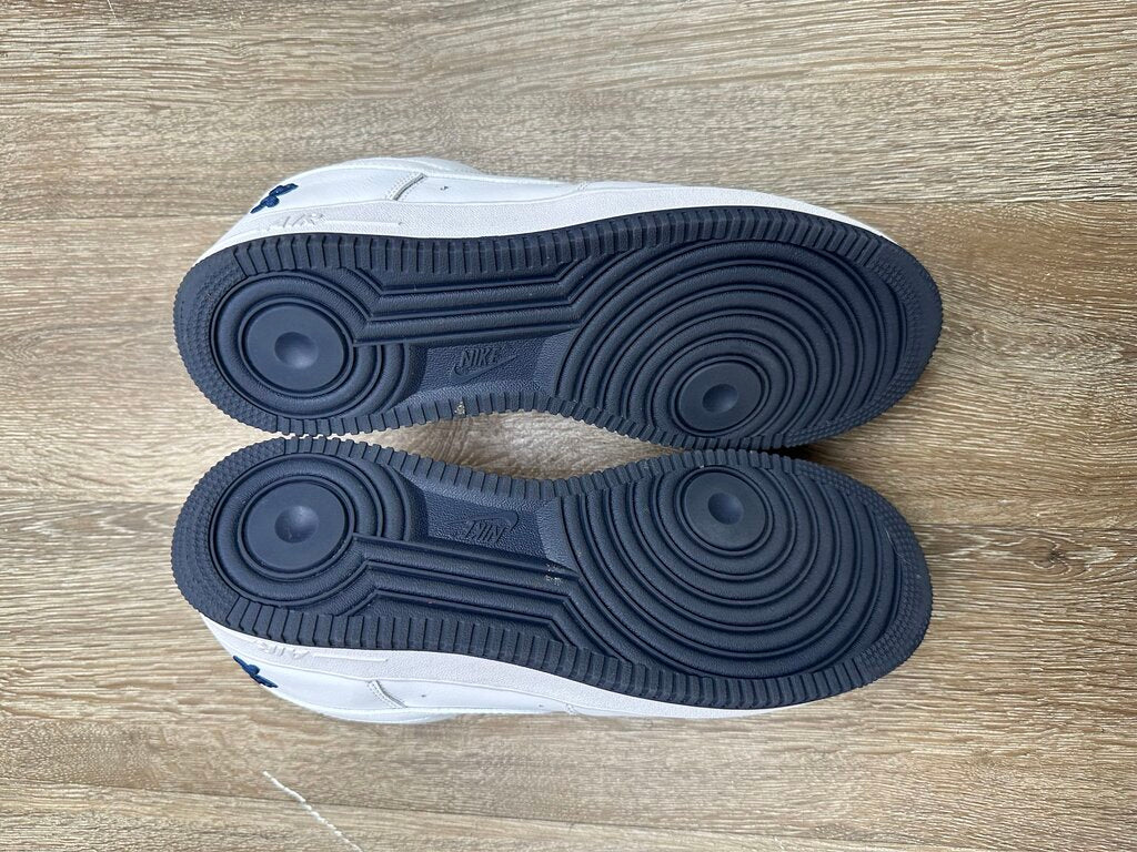 Preowned Lil Yatchy Air Forces White Navy Sz 11