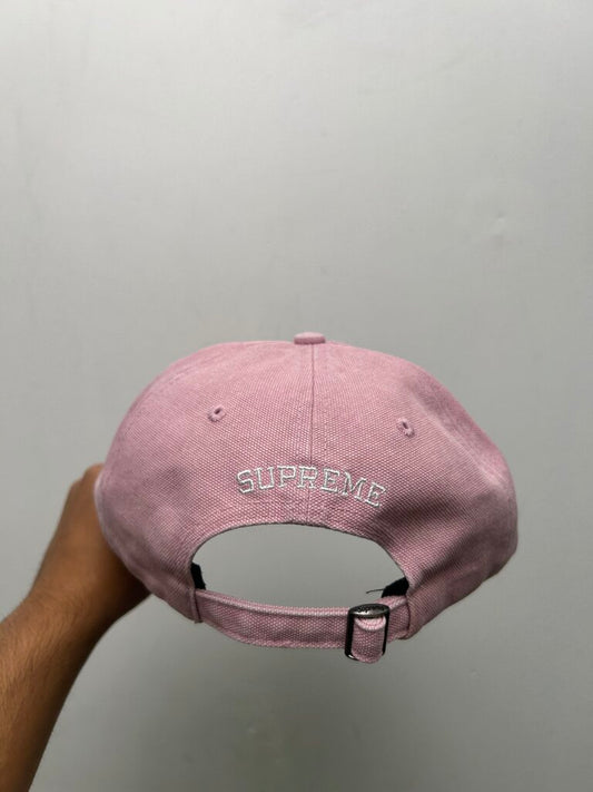 New Supreme S Logo 6 Panel Fade Pink Hat