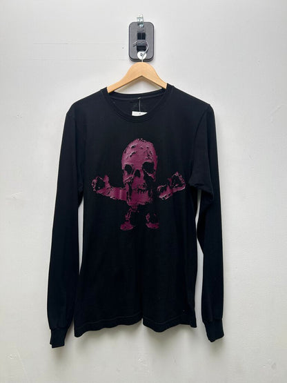 Preowned Chrome Hearts Purple Giant Foti Logo Black Longsleeve sz.M