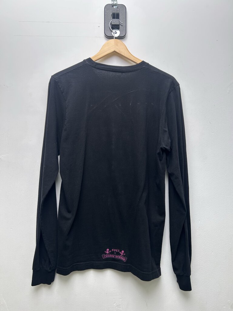 Preowned Chrome Hearts Purple Giant Foti Logo Black Longsleeve sz.M