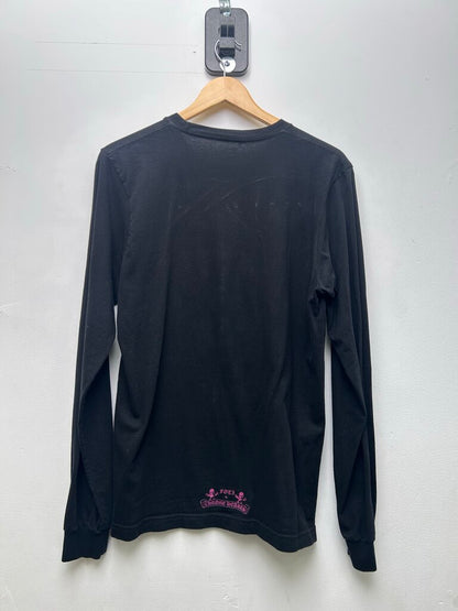 Preowned Chrome Hearts Purple Giant Foti Logo Black Longsleeve sz.M