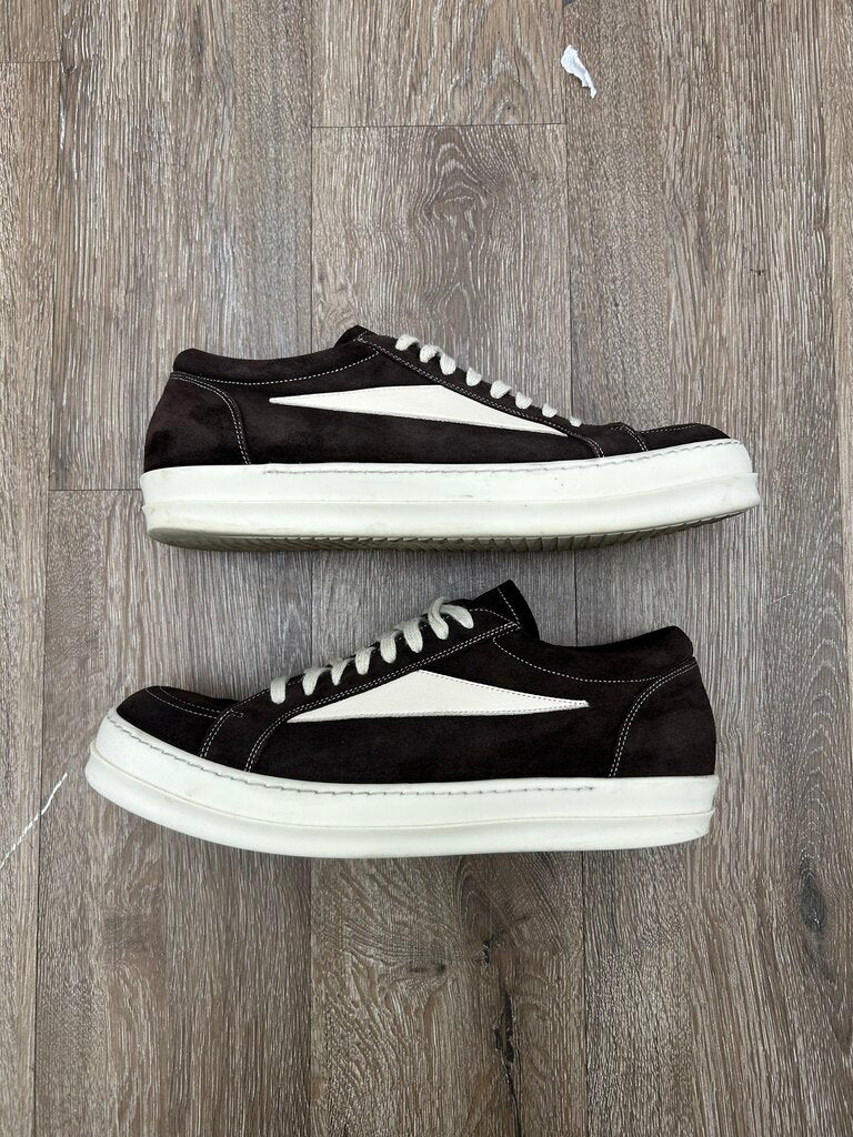 Preowned Rick Owens Vans Dark Brown Suede Sz.46