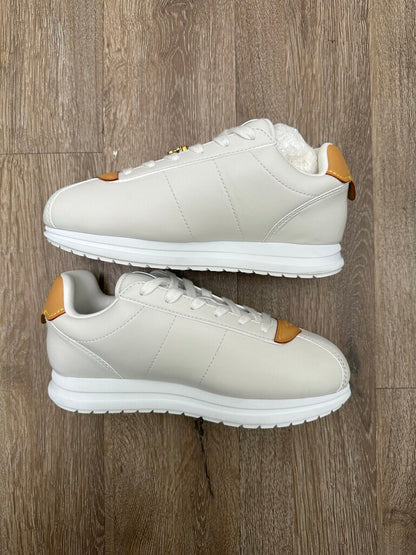 Preowned Louis Vuitton White Brown Buttersoft Sz.8.5LV/10M (With Pin)