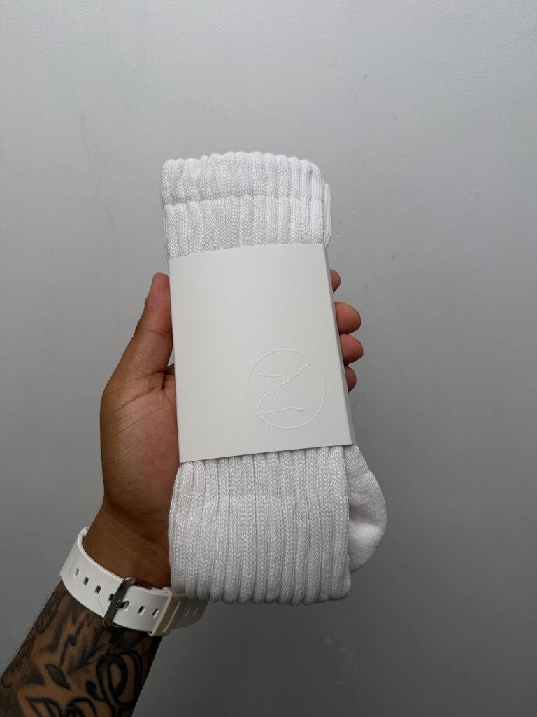 New Faciane White Scrunch Sock