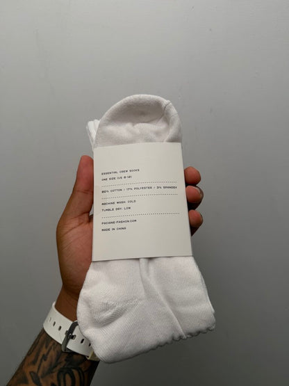 New Faciane White Scrunch Sock