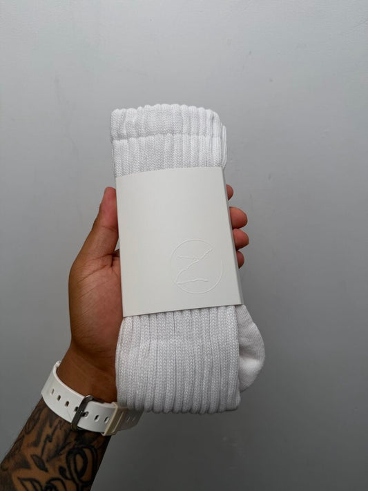 New Faciane White Scrunch Sock