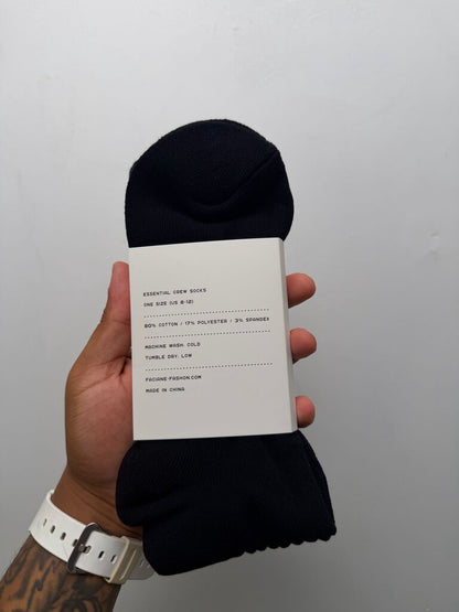 New Faciane Black Scrunch Sock