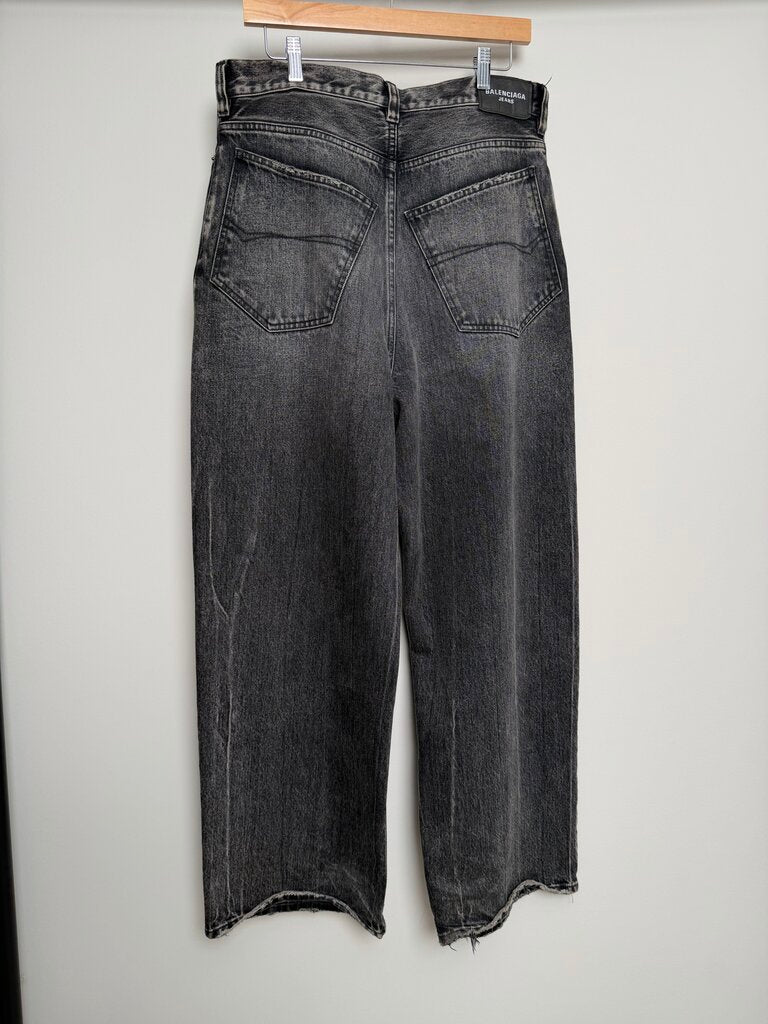 Pre-Owned Balenciaga Grey Lightwash Baggy Denim Sz. S
