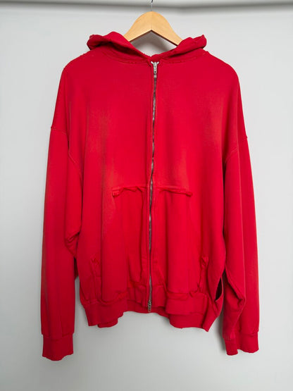 Preowned Balencaiga Red Tape Logo Zip Up size M