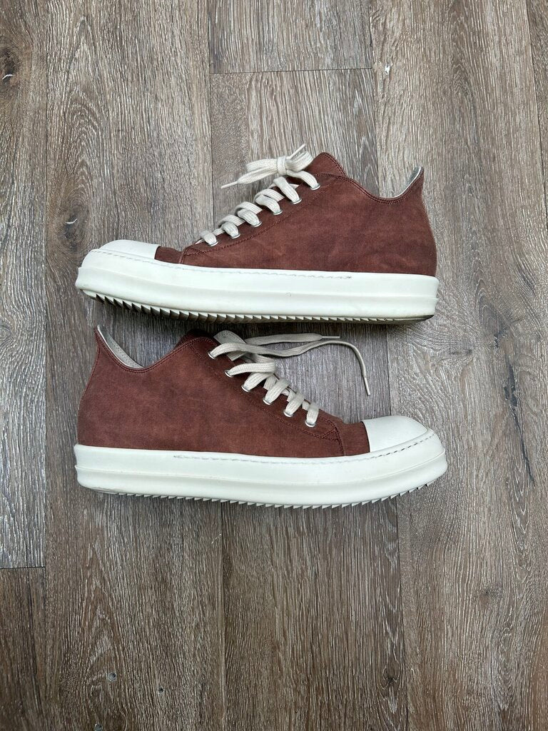 Preowned Rick Owens DRKSHD Henna Brown Ramone Low sz.42