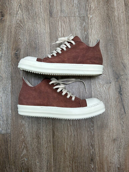 Preowned Rick Owens DRKSHD Henna Brown Ramone Low sz.42