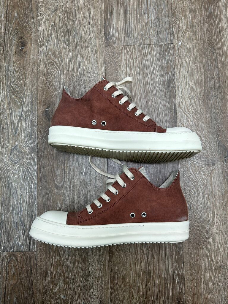 Preowned Rick Owens DRKSHD Henna Brown Ramone Low sz.42