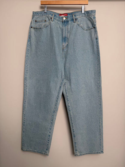 New Supreme Light Wash Blue Denim Sz. 36