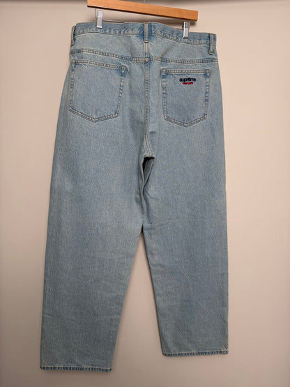 New Supreme Light Wash Blue Denim Sz. 36