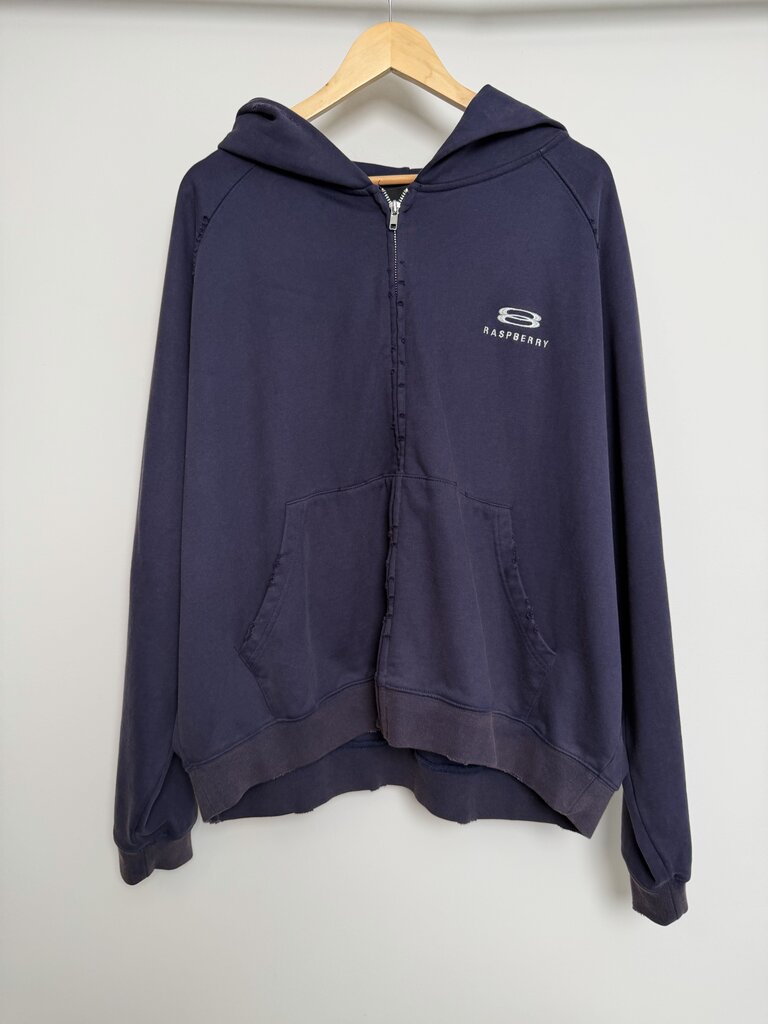 New GV Gallery Navy Forever Logo Hoodie Sz. L