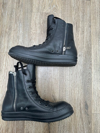 Preowned Rick Owens Triple Black High Ramone sz.41