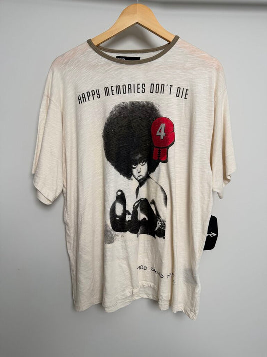 New HMDD Basquiat x Warhol Ringer Tee Sz. M