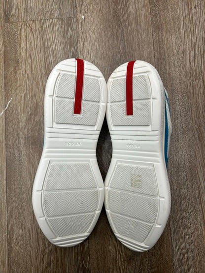 New Prada Americas Cup White UNC Blue sz.9(10.5M)