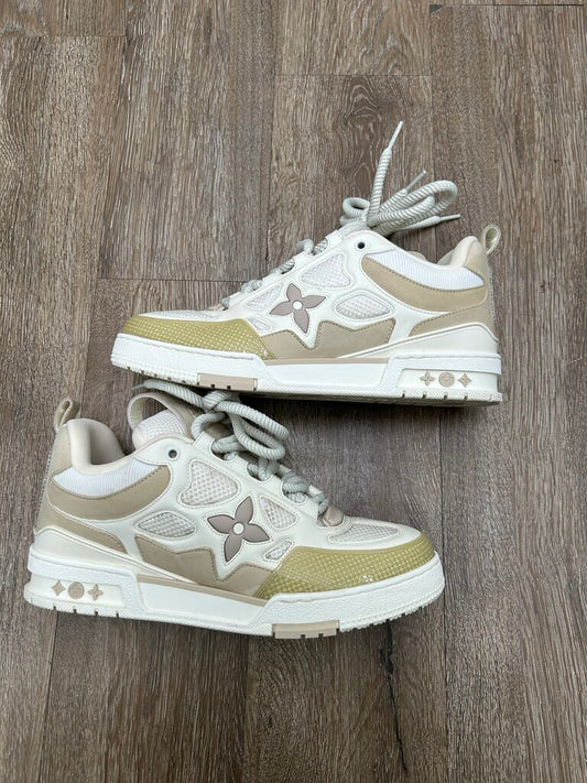Preowned Louis Vuitton Skate Sneaker Biege Sz. LV 8.5(10.5)