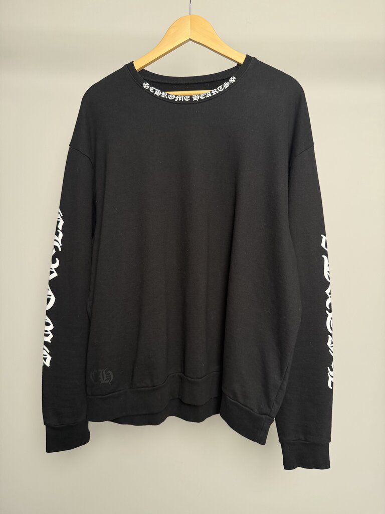 Pre-Owned Chrome Hearts Neck Logo Crewneck Sz. L