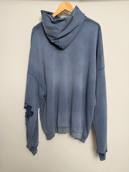 Pre-Owned Balenciaga Blue Paris Hoodie Sz. XL/XXL